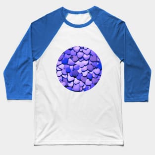 Purple Candy Hearts Baseball T-Shirt